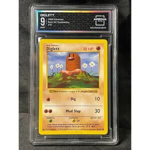 1999 Diglett Shadowless #47 Pokémon Base Set ArenaClub Graded MINT 9
